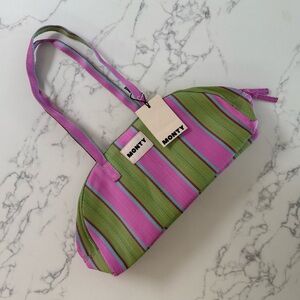 MONTY Arc Shoulder Bag - Flamingo & Matcha